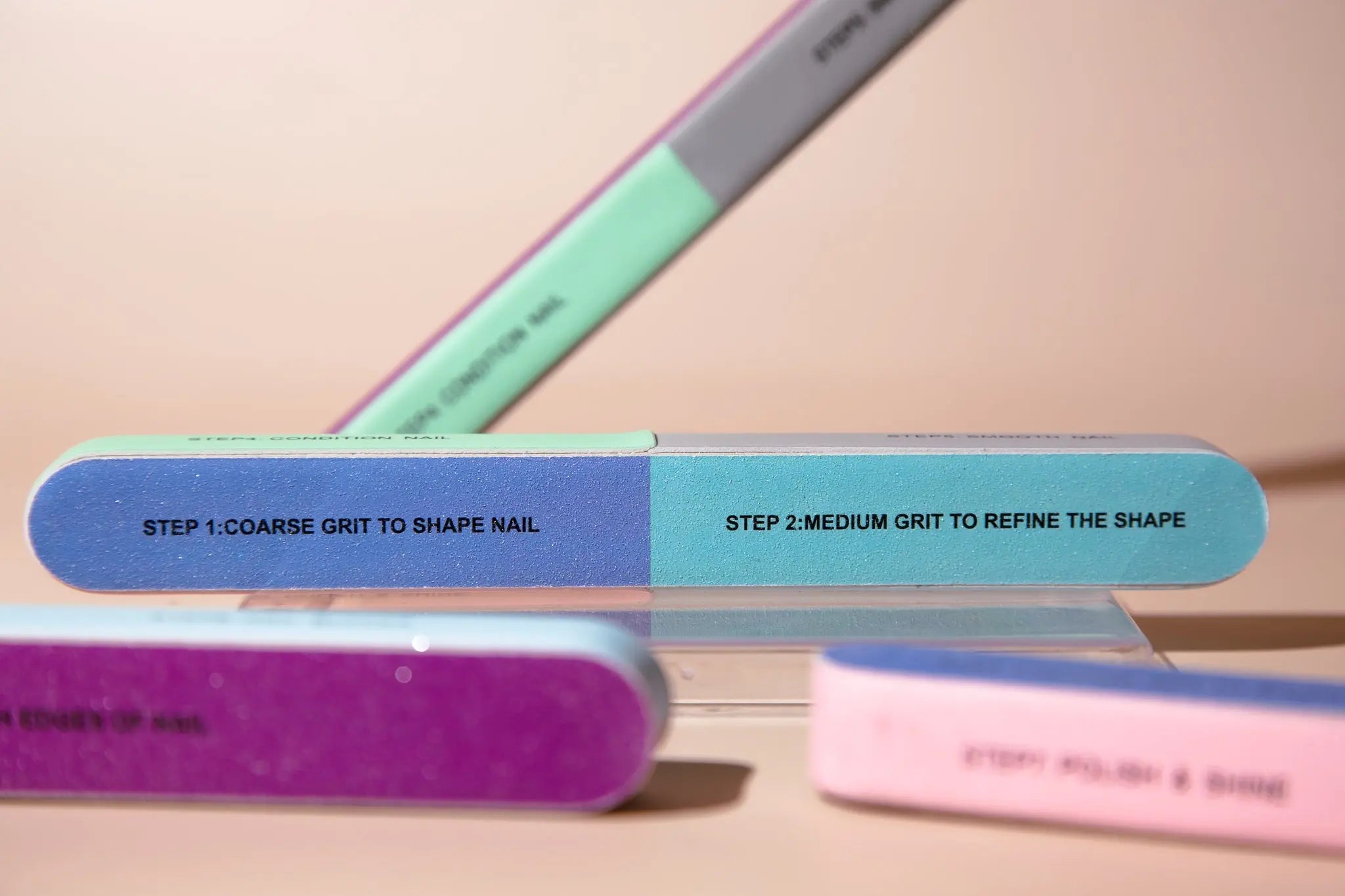 Nail Sponge Polish Strip File Double-sided Round H Nail Garden