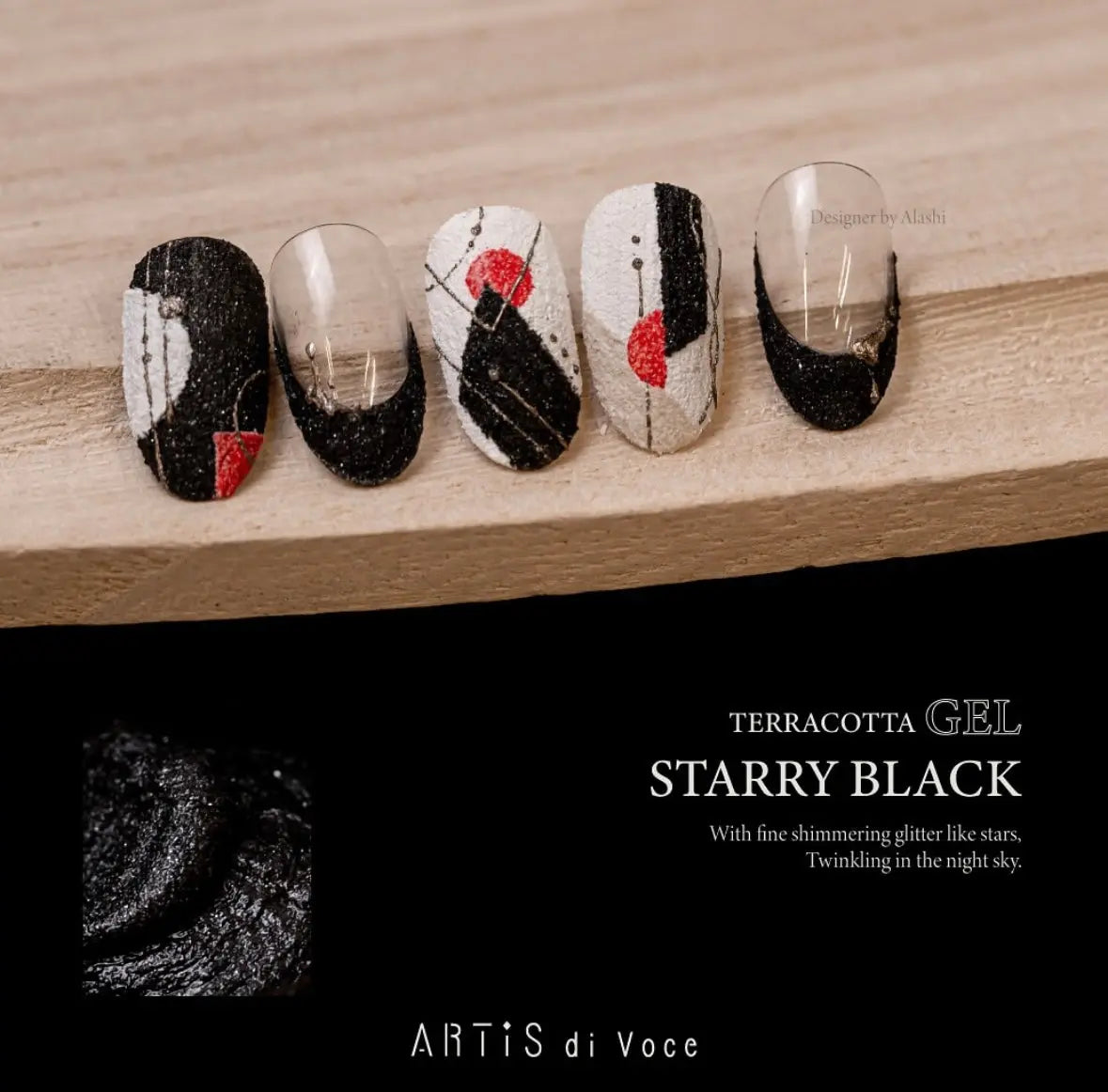 ARTiS di Voce TERRACOTTA Gel- Galaxy Black ARTiS di Voce