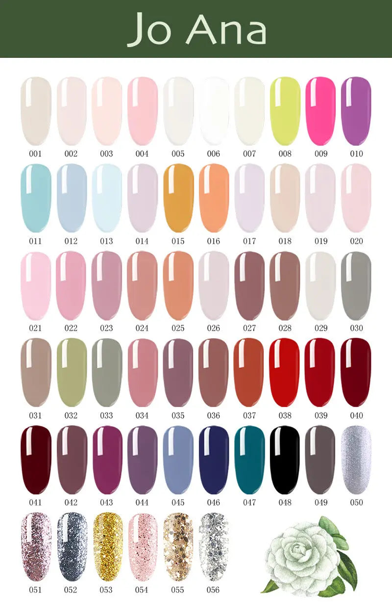 JoAna Gel Polish 56 colours Set H Nail Garden